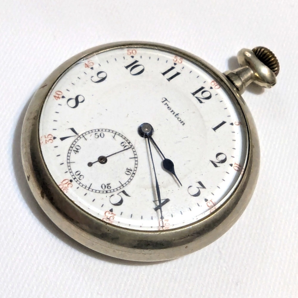 Trenton Antique Railroad Pocket Watch Vintage Timepiece